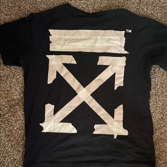 Used Off-White tape T-Shirt #ripvirgil - Picture 2 of 2